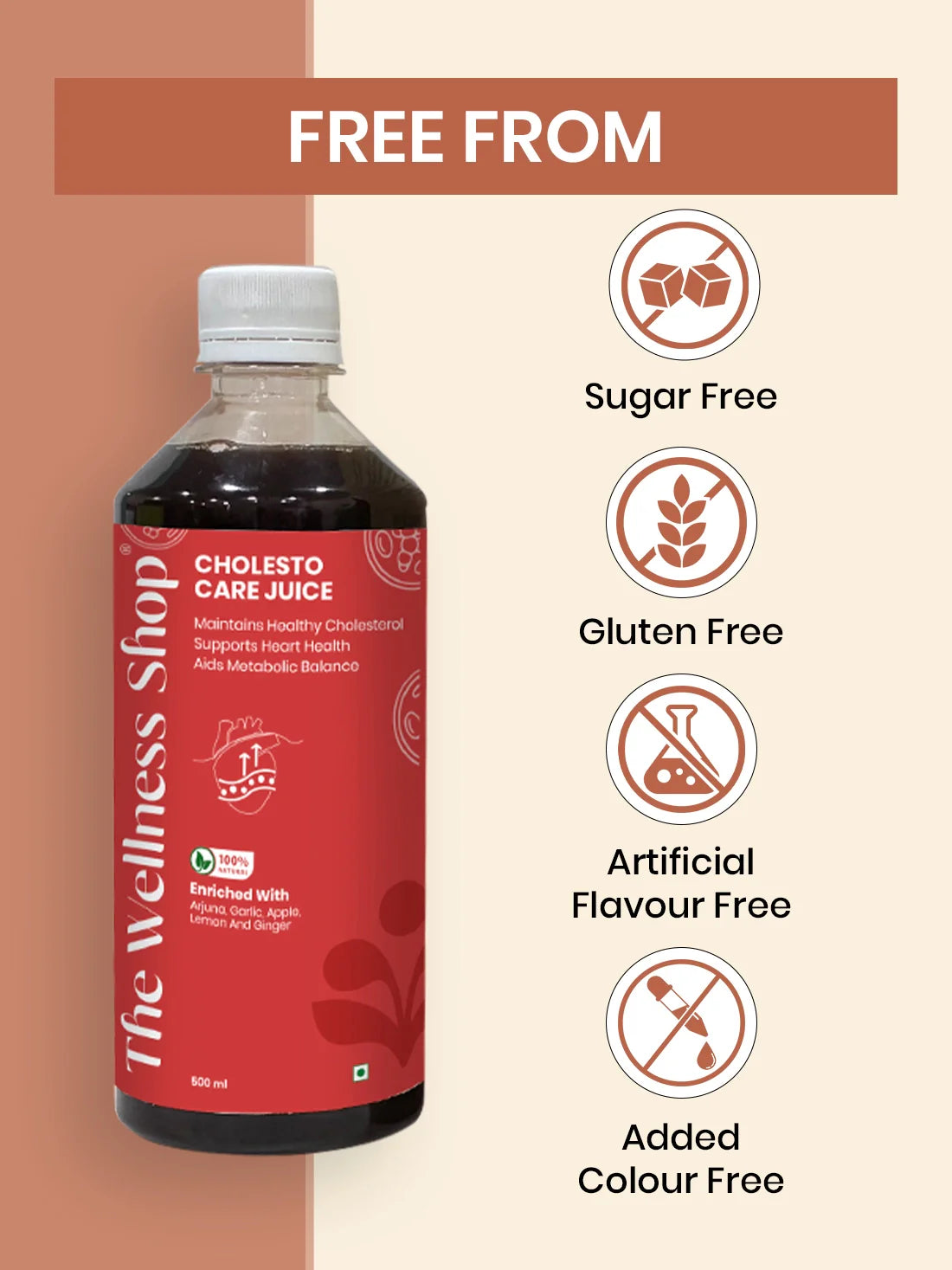 Cholesto Care Juice -100% Ayurvedic Cholesterol Balance & Heart Health in 8 Weeks