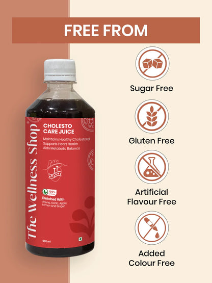Cholesto Care Juice -100% Ayurvedic Cholesterol Balance & Heart Health in 8 Weeks