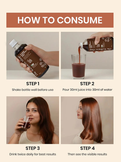 18 Herbs Hair Growth Juice – 100% Ayurvedic Formula for Hair Fall & Hair Thinning