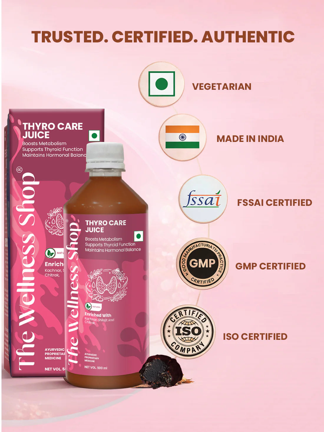 Thyro Care Juice — 23-Herb Ayurvedic Formula for Thyroid Support, Metabolism & Energy