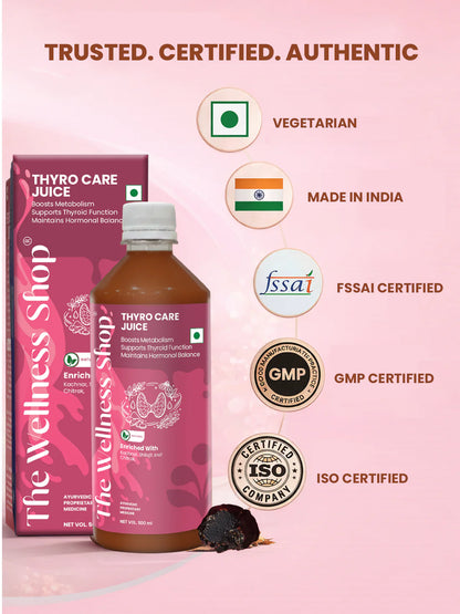 Thyro Care Juice — 23-Herb Ayurvedic Formula for Thyroid Support, Metabolism & Energy