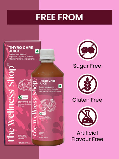 Thyro Care Juice — 23-Herb Ayurvedic Formula for Thyroid Support, Metabolism & Energy