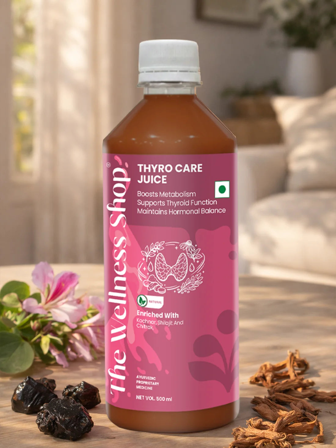 Thyro Care Juice — 23-Herb Ayurvedic Formula for Thyroid Support, Metabolism & Energy