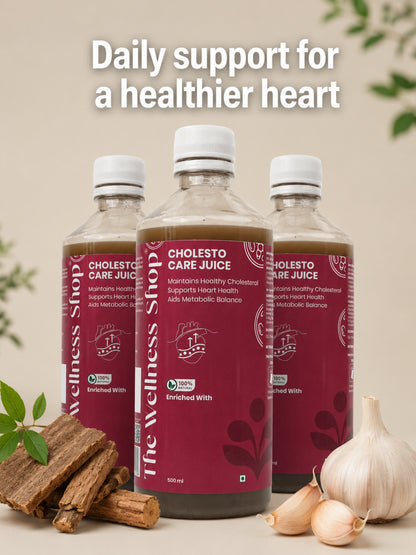 Cholesto Care Juice -100% Ayurvedic Cholesterol Balance & Heart Health in 8 Weeks